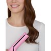 Trademark Beauty Airflow Styling Flat Iron, 2 in 1 Hair Straightener & Curler, Ceramic Plates, Tourmaline Coating, 360 Degree Air Vents, Sunny Styler - Pink