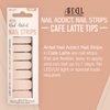 Ardell Nail Addict Nail Strips - Café Latte, No UV lamp Needed, Gel Nail Stickers, Easy Application, Long-Lasting Nail Wraps, 1-Pack