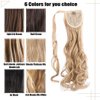 Gangel Ponytail Extension Curly Wavy Pony Tails Wrap Around Hairpiece Synbthetic Clip in Hair Extensions Magic Paste Hair Wraps Hair Ponytail for Women and girls(Pack of 1) Blonde Platinum Mix(27613)