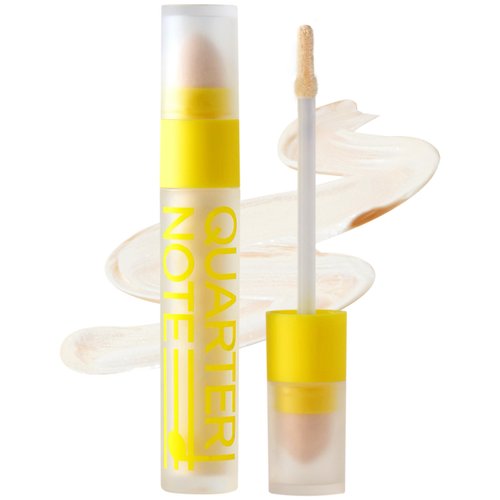 QUARTERNOTE Super Beam Tinted Glow Highlighter with Smudging Sponge Tip - Lightweight, Long Lasting Creamy Texture for a Radiant Finish - Luminous, Glowing Skin - Vegan Formula, 0.1 fl.oz.