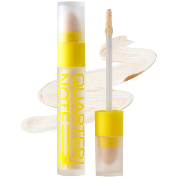QUARTERNOTE Super Beam Tinted Glow Highlighter with Smudging Sponge Tip - Lightweight, Long Lasting Creamy Texture for a Radiant Finish - Luminous, Glowing Skin - Vegan Formula, 0.1 fl.oz.