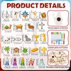 Mootycapa 24 Pcs Christmas Christian DIY Wooden Magnets to Paint, Nativity Scene Glow in The Dark Wood Painting Crafts, Jesus Fridge Magnets Craft Kits for Boys Girls School Home Party Activities