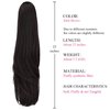 SYXLCYGG Dark Brown Clip in Ponytail Yaki Straight Claw Clip Ponytails 22" 5.5 OZ Synthetic Fake Hair pieces For Women Like Real Hair Fluffy¬ Tangled