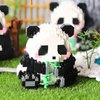 Fzjjyana Micro Building Blocks Bamboo Panda Children's Building Blocks Toys Adult Building Blocks Set Suitable for Various Life Surprise Gifts - Mini Panda Consists of (484 Pieces) Bricks