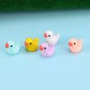5pcs Mini Resin Ducks Miniature Ducks,Duckling Miniature Ornament Tiny Ducks Figures for Slime Charms DIY Craft Fairy Garden Decoration Dollhouse Accessories(Yellow)
