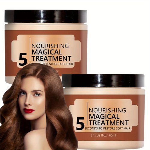 Nourishing Treatment, Hair Repair Cream, Restore Soft Hair, Magical Hair Treatment, Nourishing Magical Treatment, Deep Conditioning Mask for Dry Damaged Hair, Suitable for All Hair Types (2 Pcs)