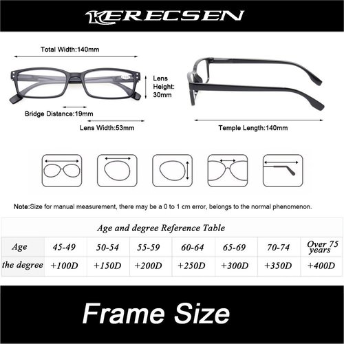 Kerecsen 4 Pack Reading Glasses for Women/Men Spring Hinges Readers Glasses Lightweight Eyeglasses (2 Black 2 Tortoise, 1.50)