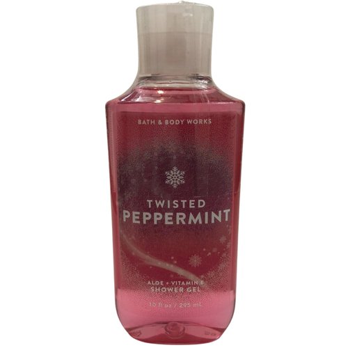 Bath and Body Works Body Care - Full Size Shower Gel Aloe + Vitamin E - 10 fl oz - Twisted Peppermint