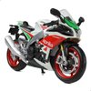 Risopen Compatible for Aprilia RSVA RR1000 1:12 Motorcycle Model Toy Mini Alloy Metal Diecast Motorcycle Model White Motorcycle Model Toy Sport Motorcycle Racing Model Collection Gift for Men Kid Boy