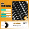 loladook Mink Lashes Fluffy 3D Volume Dramatic Lashes Fuax Mink 20mm/25mm Big Long Cat Eye Full Strip Lashes Pack Wispy False Eyelashes Bulk