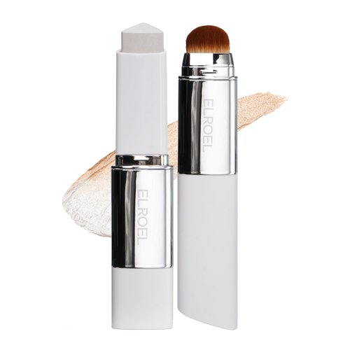 BLANC Cover Cream Stick V w/Detachable Brush - Korean Skin Care Concealer Stick Cream Foundation Makeup Stick w/Collagen, Desert Plant & Flower Oil Extracts (203 Medium Stick Foundation, 0.45 oz)