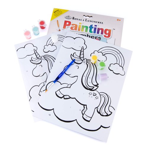 Royal & Langnickel 10pc My First Paint-by-Numbers, Unicorn & Rainbow