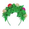 Christmas Disco Ball Headband Red Green Mirror Ball Hair Hoop Christmas Ornament Headband 70s Disco Headpiece Xmas Eve Party Hairbands New Year Holiday Costume Headdress Christmas Hair Accessories