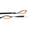 Mighty Paw Dual Handle Dog Leash - Reflective for Night Safety - Padded Leash - Dog Leash with Two Handles - Dog Leash with Carabiner Clip - Traffic Handle Leash - 6 Feet Long Dog Leash (Black/Orange)