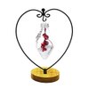 Ornament Display Stand for Hanging Glass Terrarium Wood Base Creative Decoration for Home Garden Wedding Party Festival (Heart)