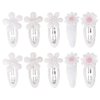 10 Pcs Girls Fabric Wrapped Hair Clips Flower Snap Barrettes White Daisy Hair Pins Hairpins Cute Toddler Hair Barrettes Clips Hair Accessories for Kids Children