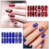 WOKOTO 16 Sheets Marble Design Full Nail Wraps for Women Girls Nail Polish Stickers for Nails Gradient Gel Polish Strips Stickers Nails for Women Girls Gel Nail Stickers Stick On Nails Color Strips