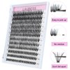 DIY Eyelash Extension 240pcs 30D Cluster Lashes Mixed Length Long False Eyelashes Individual Lashes Cluster Eyelash Extensions (30D-0.07C-9-16mm)