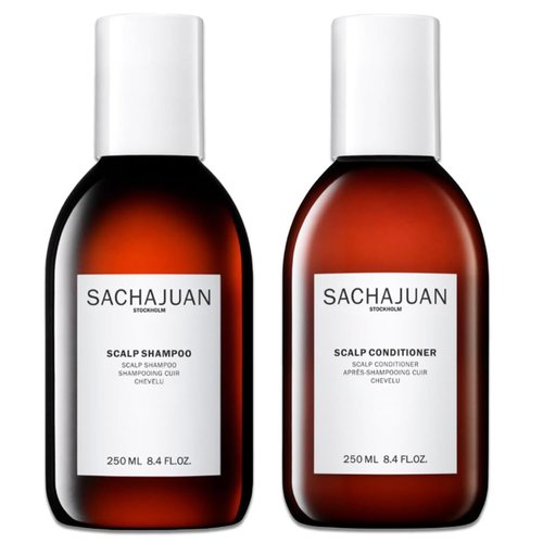 Sachajuan Scalp Shampoo and Conditioner Set with Heat Protection for Hair - Removes Dandruff and Soothes Irritated Scalp - With Piroctone Olamine and Climbazole - Set of 2 (8.4 oz)