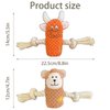 AIMETING Dog Squeak Toys, No Stuffing Dog Plush Toys, Durable Cotton Rope Dog Chew Toys for Puppy and Small, Medium Dogs, 6 Pack of Cute Animal Squeak Dog Toys