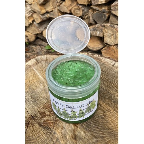 Epidermal Peel Anti-Cellulite Sugar Scrub Green Tea and Rosemary Essential Oil HUGE 16 oz Jar with Jojoba Oil Avocado Oil and Jojoba Oil