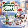 2024 Christmas Advent Calendar 6 IN 1 Santa Claus Christmas Tree Building Blocks Toys 12 Days Countdown Calendar Toys for Kids, Christmas Building Toys Party Favors, Kids Christmas Gifts for Boys & Girls