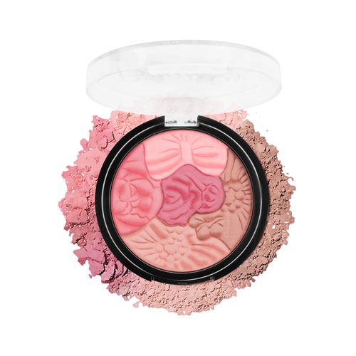 Flower Blush for Cheeks, Matte Shimmer Face Blush Powder, Eyeshadow Contour Multiuse Facial Make up Palette,Long Lasting Waterproof Embossed Blusher,Christmas Makeup Gift for Women-03#Rose Red