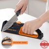 Orange Ninja Knife Sharpeners for Kitchen- 5 Adjustable Sharpening Angle- Premium Quality - Handheld Knives & Pocket Knife Sharpener by Sharp Pebble