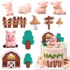 Pig Party Decorations Pig Cake Topper Pig Birthday Decorations Pig Theme Party Supplies Cute Puppy Cake Decoration