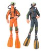 jojofuny 2Pcs Desktop Diver Ornaments - Scuba Diver Toy, Scuba Diver Figurines, Diver Figures Imitated, Scale Models People, for Swimmers Figurines Scuba Diver People Figurines DIY
