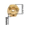 ShareGoo Brass 12mm Hex Wheel Hub Wheel Drive Hex Adapter Compatible with Axial SCX10 Wraith 90027 90046 Tamiya CC01 D90 Redcat Gen7 Gen8 1/10 RC Crawler (8mm Thickness)