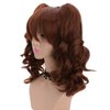 yuehong double ponytail clip wig wavy anime wigs for woman medium length heat resistant