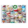 Galison Teacups – Julie Seabrook Ream 1000 Piece Puzzle Featuring A Regency Core Mix of Vibrant Teacups