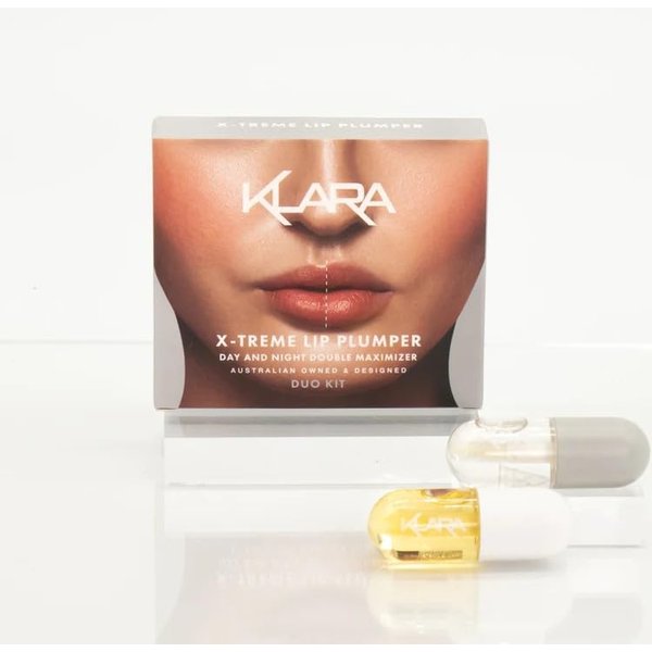 Klara Cosmetics Xtreme Lip Plumper - Day and Night Duo Kit for Fuller and Hydrating Lips