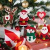 Jtnohx 5 Sets Sewing Kit for Kids, Felt Christmas Ornaments Set, DIY Craft Kits - Christmas Deer, Santa Claus, Snowman, Heart, Christmas Tree Decor for Home Party Decorations