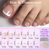 Lifextol 240pc Press on Toenails for Women Toe Press on Nails French Tip Toe Nail Press ons with Adhesive Tabs, Glue on Fake Toe Nail Tips False Acrylic Toenails Press ons Artifitial Fake Toenails-B