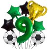 8PCS 32 inch Number 9 Balloon Soccer Balloons,Number Balloons Soccer Birthday Party Decorations,Suitable for Birthday Party World Cup Soccer Sports Theme Party Decorations