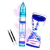 Alinwu Liquid Motion Bubbler Set Sensory Toys for Kids and Adults - Colorful Liquid Motion Timer Pens Fidget Toys，for Stress and Anxiety Relief Office Desk Novelty Toys