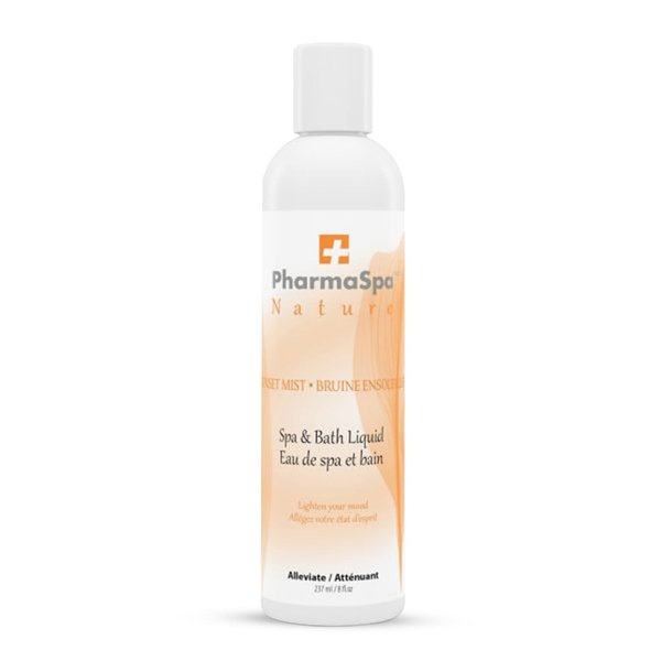 Pharmaspa Nature: Spa and Bath Liquid with All-Natural Extracts - 237 ml/8 fl oz – Hot Tub Aromatherapy Liquid – Gluten Free, Parabens Free, Cruelty Free (Sunset Mist)