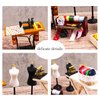 1 :12 Scale Miniature Sewing House Scene Model Accessories Simulation Vintage Sewing Machine, Sewing Box, Ironing Board