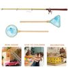 Toddmomy Miniature Fishing Rod 1Set of Miniature Fish Rod Fishing Net Mini House Fishing Rod Models for 1:12 Dollhouse Garden Beach Pond Accessories（Sky-Blue） Miniature Fishing Net