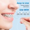 Kuvvfe Floss Threaders,Deep Clean Floss for Braces, Bridges, Implants|200Count (Pack of 4)