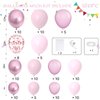 Pink Balloon Garland Arch Kit,120PCS Light Pink Metallic Pink with Pink Confetti Balloons,for Birthday,Baby Shower,Princess Wedding Party Decorations