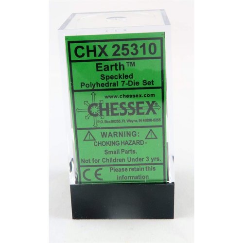 Chessex Dice Polyhedral 7-Die Set - Speckled Earth