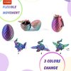 3 Colors 7" 3D Printed Dragon with Wings in Egg, Easter Basket Stuffers, Crystal Dragon Surprise in Eggs, Articulated Dragon, Dragon Fidget Toy, Home Office Decor Executive Desk Toy (Yellow)