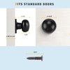 KNOBWELL 2 Pack Black Closet Door Knobs Dummy Door Knob, Individual Dummy Door Knob Single Side, Matte Black Interior Door Knobs, Easy Installation