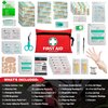 General Medi Mini First Aid Kit, 110 Piece Small First Aid Kit - Includes Emergency Foil Blanket, Scissors for Travel, Home, Office, Vehicle, Camping, Workplace & Outdoor (Red)