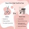 Kitsch 3pc Black Elastic Hair Tie Cutter Tool & 100pc Small Black Rubber Bands for Hair - Rubber Band Cutter for Hair, Hair Elastic Cutter Tool, Small Hair Elastics No Damage, Black Elastic Hair Ties