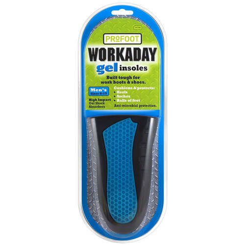 ProFoot Workaday Gel Insoles, Men's 8-13, 1 pr