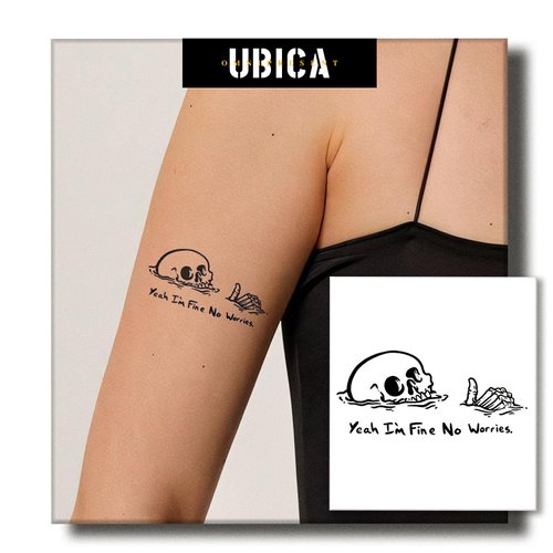 UBICA Temporary Tattoos Adult, 2 Sheets Fake Tattoos, Realistic And Long-Lasting Non-Reflective, Waterproof for 1-2 Weeks, Ti Fine No Worries Tattoo 3.5x3.8in
